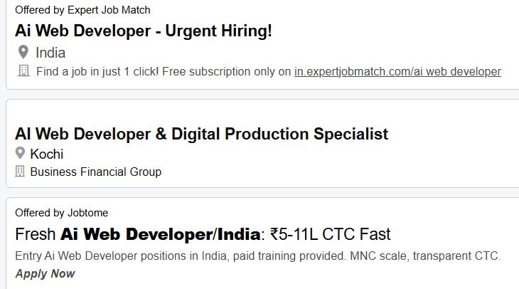 AI-Powered Web Development internship jobs in Uae