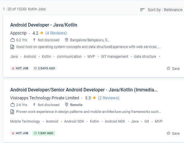 Android internship jobs in Dubai
