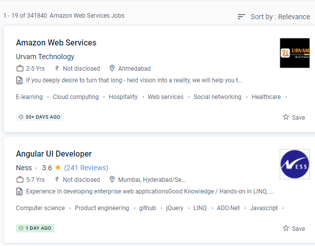 AWS internship jobs in Fujairah