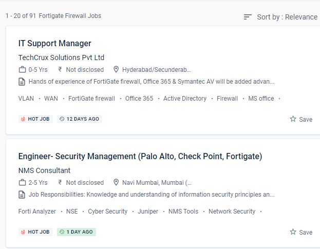 Fortinet Firewall internship jobs in Abu Dhabi