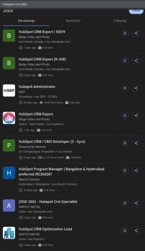 HubSpot CRM internship jobs in Uae