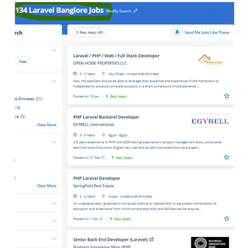 Laravel internship jobs in Abu Dhabi