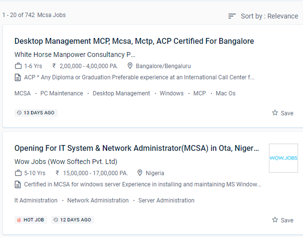 MCSA internship jobs in Ajman